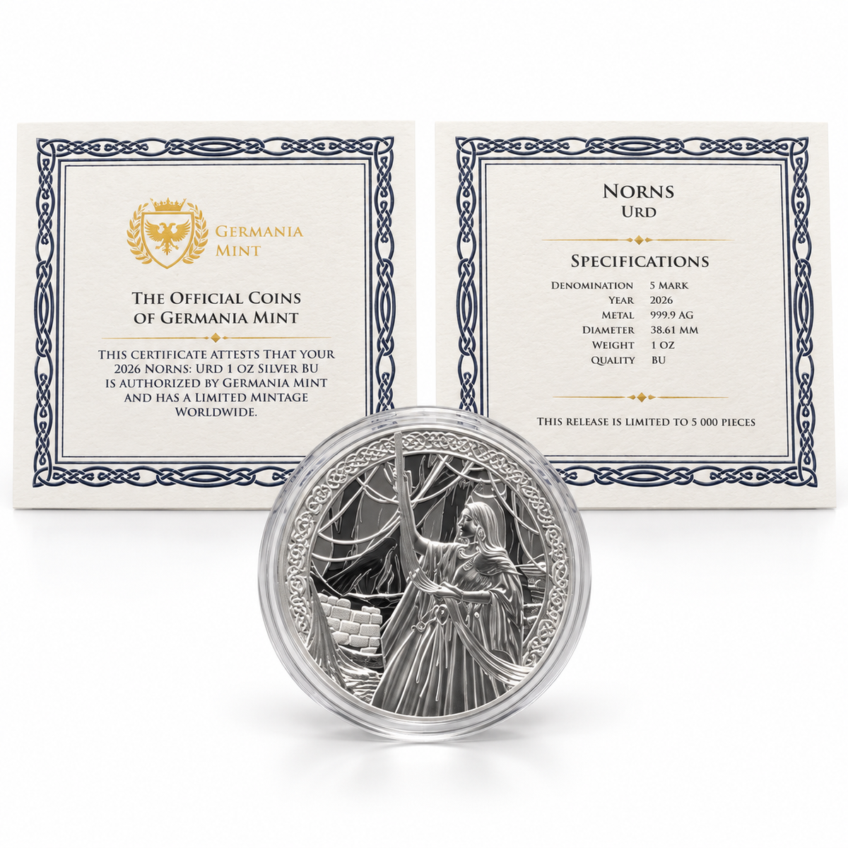 Germania Mint Norns Urd collectible silver coin