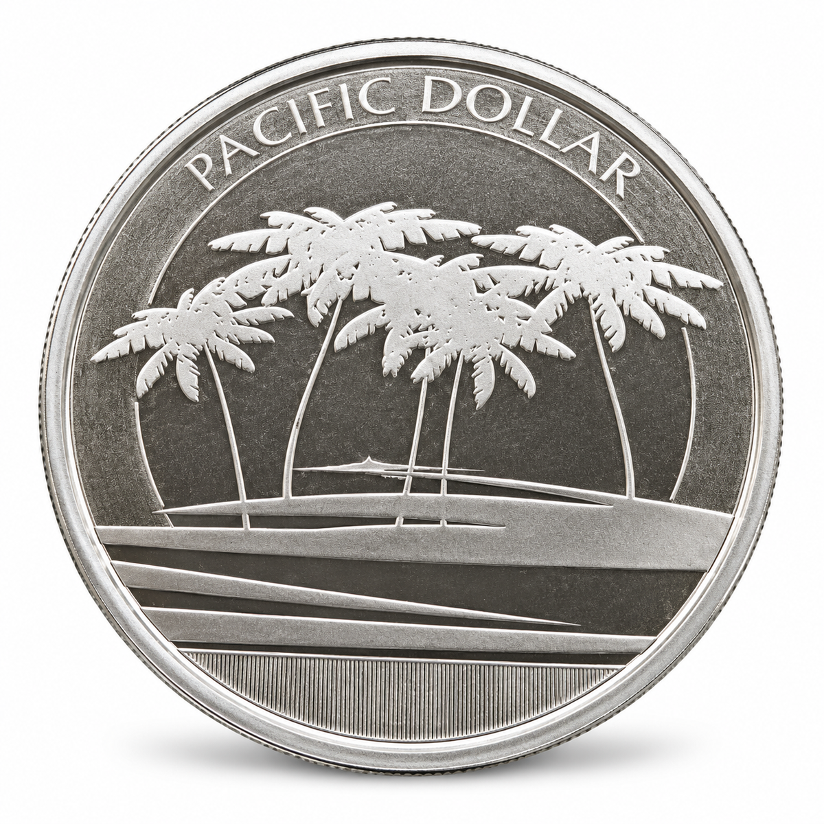2018 Fiji Pacific Dollar 1 oz .999 fine silver coin palm tree design