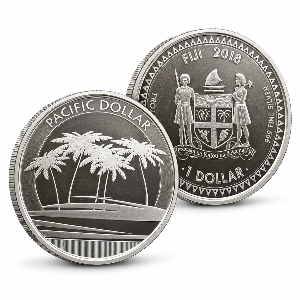 2018 Fiji Pacific Dollar 1 oz silver coin product display