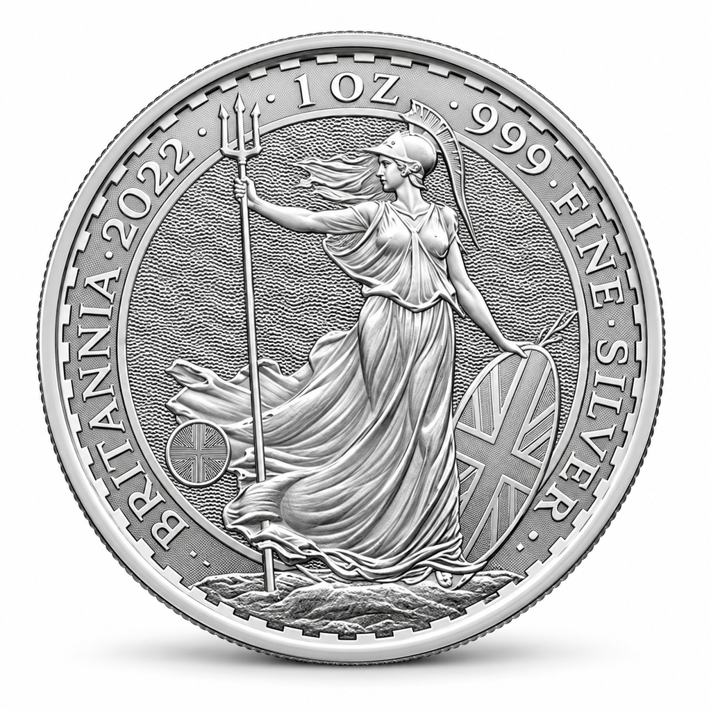 2022 UK Britannia 1 oz silver coin Britannia reverse