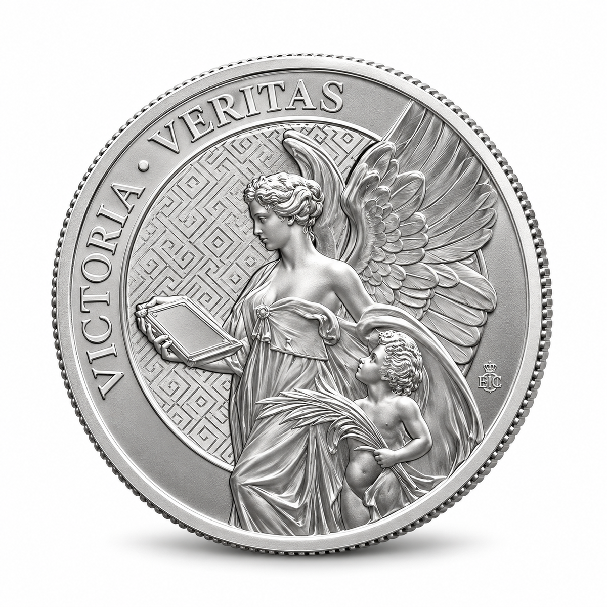 2022 St Helena Queen's Virtues Truth 2 oz silver coin reverse Victoria Veritas
