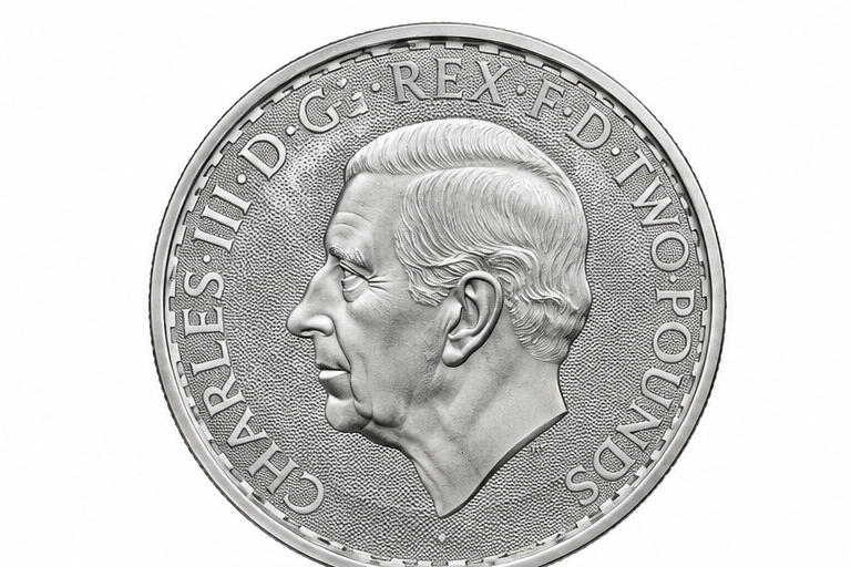 2023 UK Britannia 1 oz silver coin King Charles III obverse