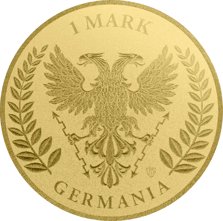 Official Germania Mint 2026 Germania 1/1000 oz Gold BU reverse
