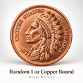 Random 1oz .999 Fine Copper Round – Mystery Design | Design Will Vary