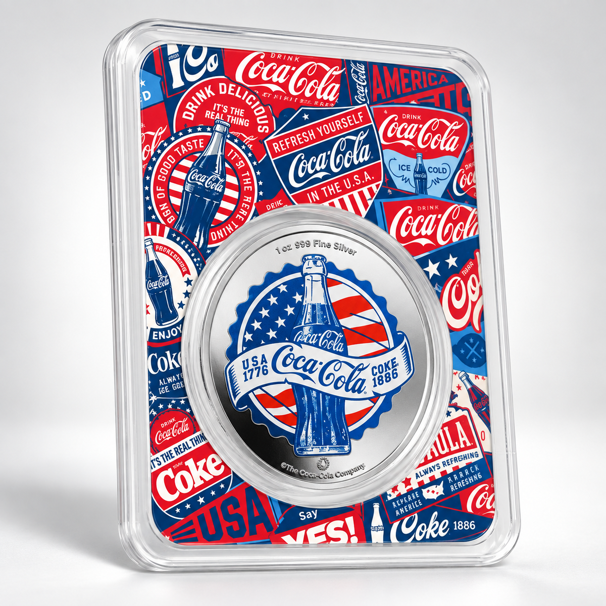 2026 Coca-Cola Americana 1 oz Silver Colourised Round in TEP