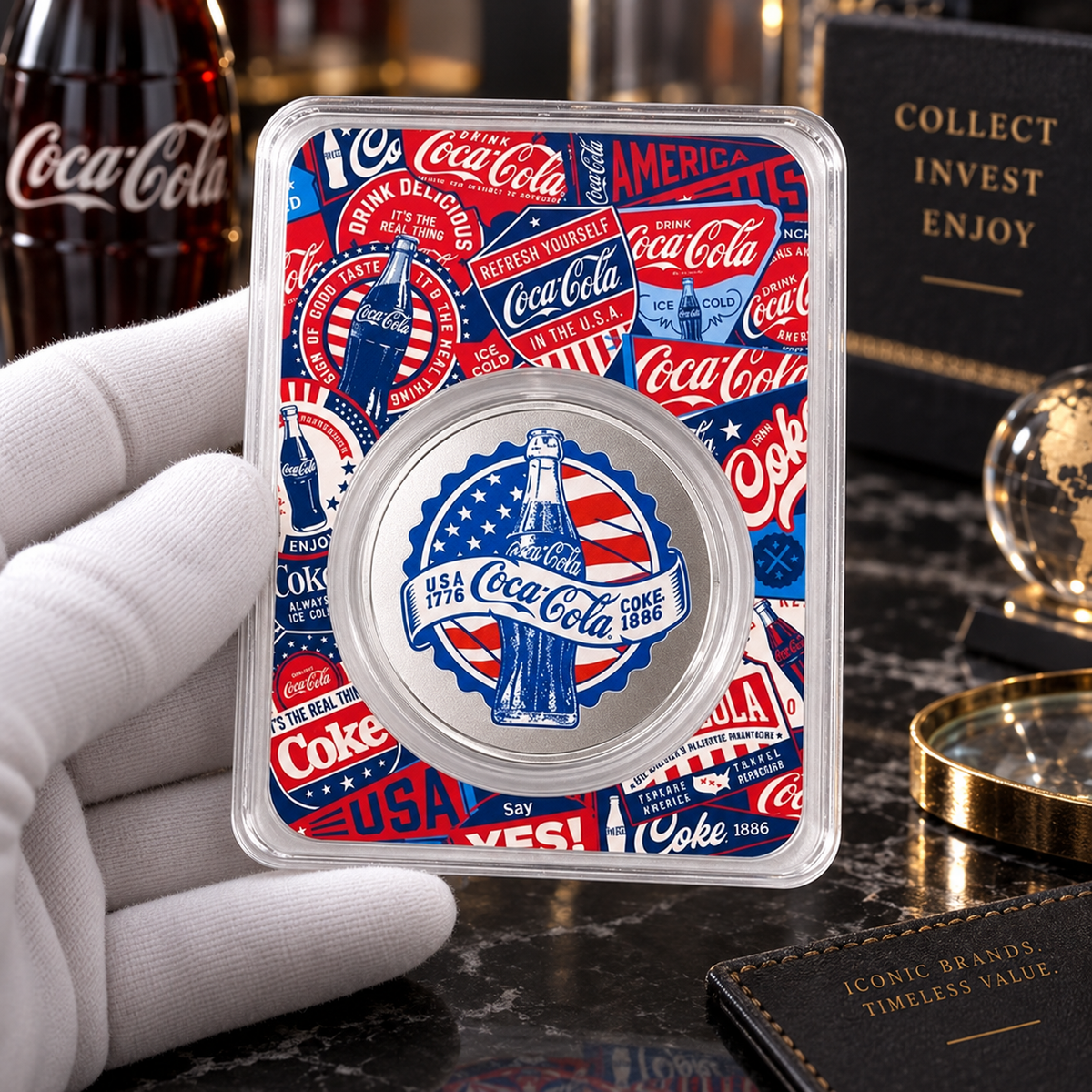 2026 Coca-Cola Americana 1 oz Silver Colourised Round in TEP