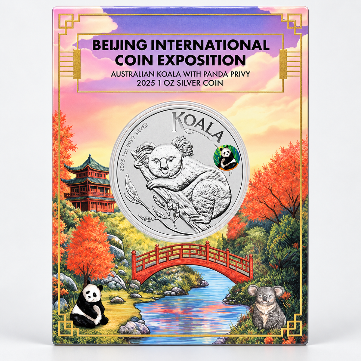 2025 Australian Koala Panda Privy 1 oz Silver Coin – Beijing Coin Expo | Perth Mint