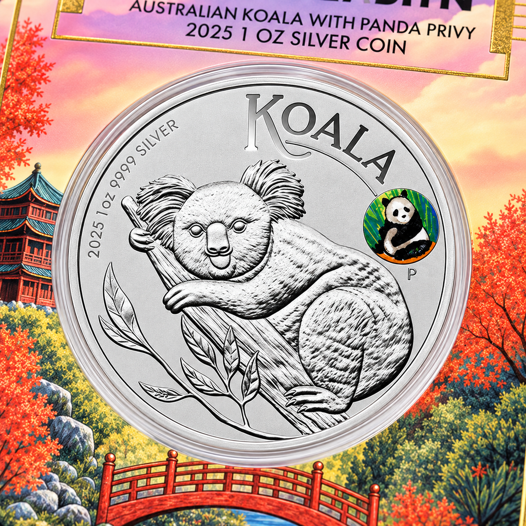 2025 Australian Koala Panda Privy 1 oz Silver Coin – Beijing Coin Expo | Perth Mint