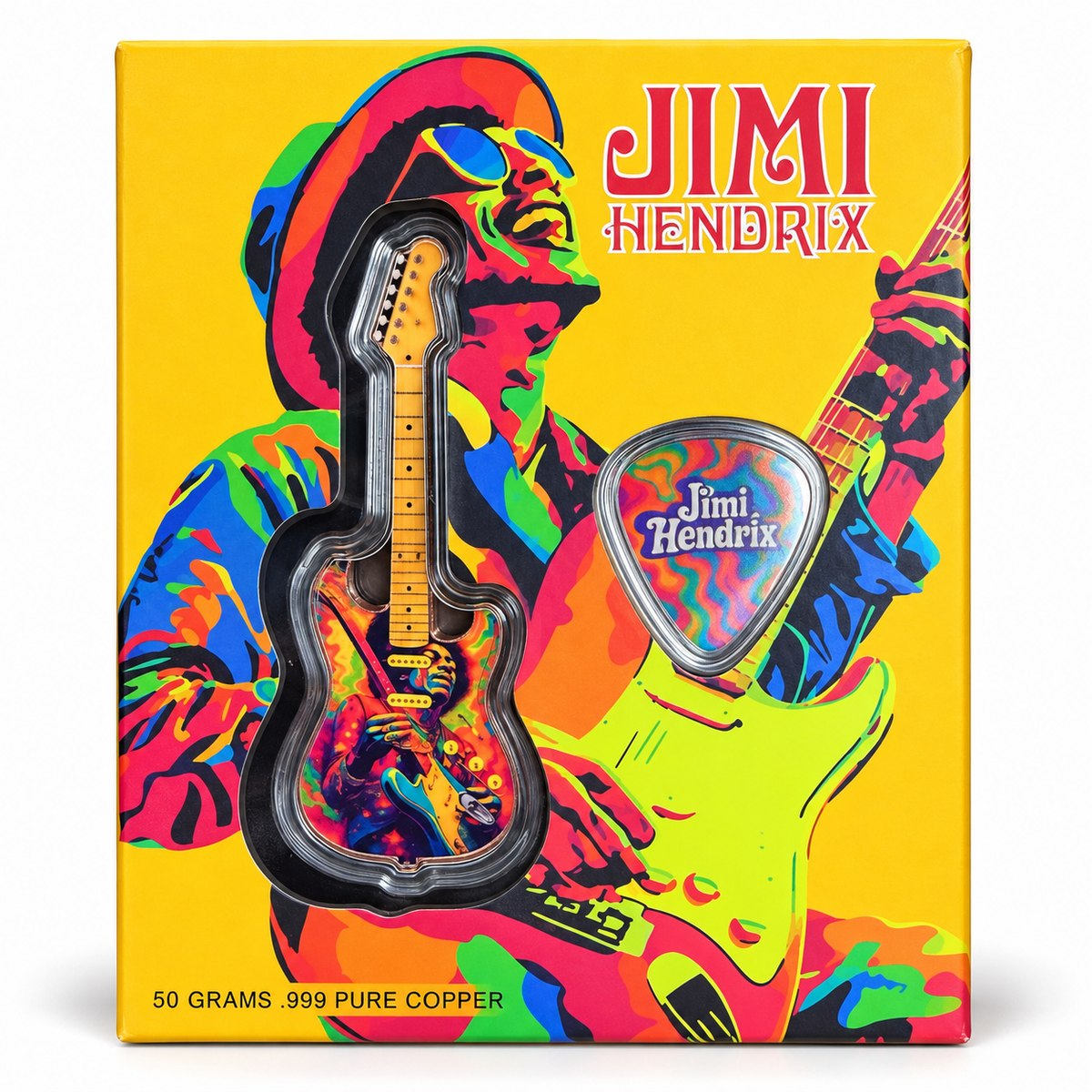 2026 Jimi Hendrix Guitar & Pick Collection – 54.6g .999 Fine Copper – Limited 5,000