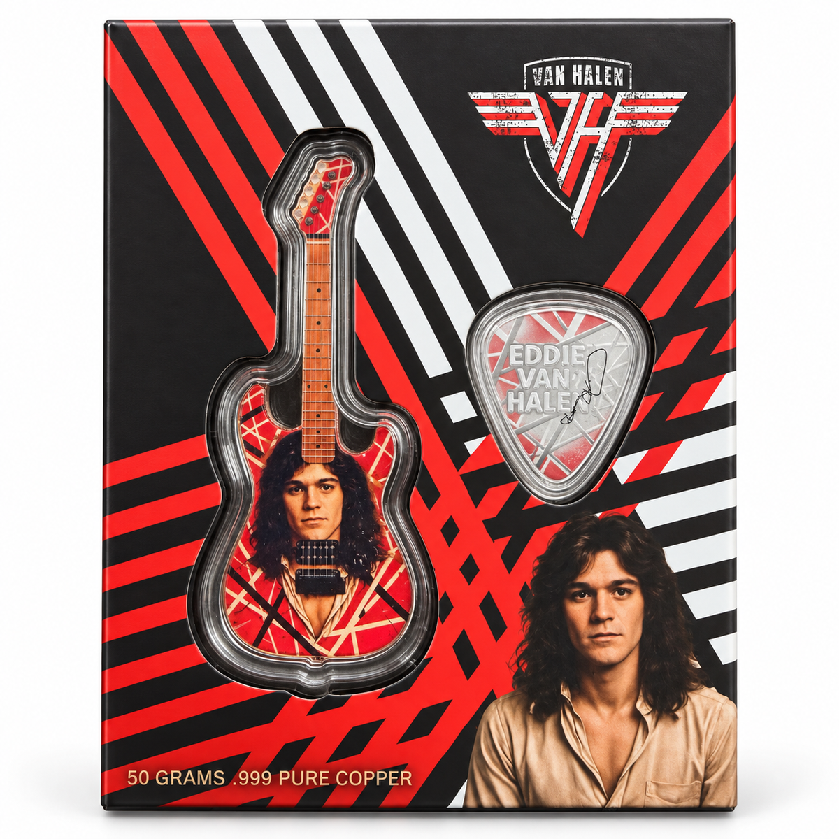 2026 Eddie Van Halen Guitar & Pick Collection – 54.6g .999 Fine Copper – Limited 5,000