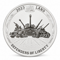 2023 Tuvalu Defenders of Liberty: Land 1 oz Silver Coin .9999