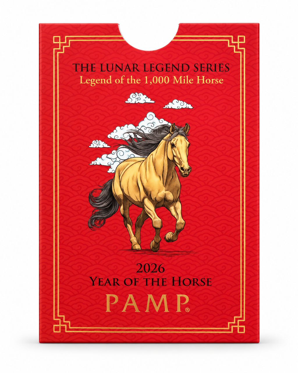 2026 PAMP Lunar Legends 1,000 Mile Horse 1 oz Silver Bar – .999 Fine Silver
