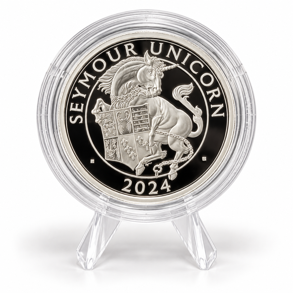 2024 Royal Tudor Beasts Seymour Unicorn 2oz Silver Proof Coin – Mintage 1,256