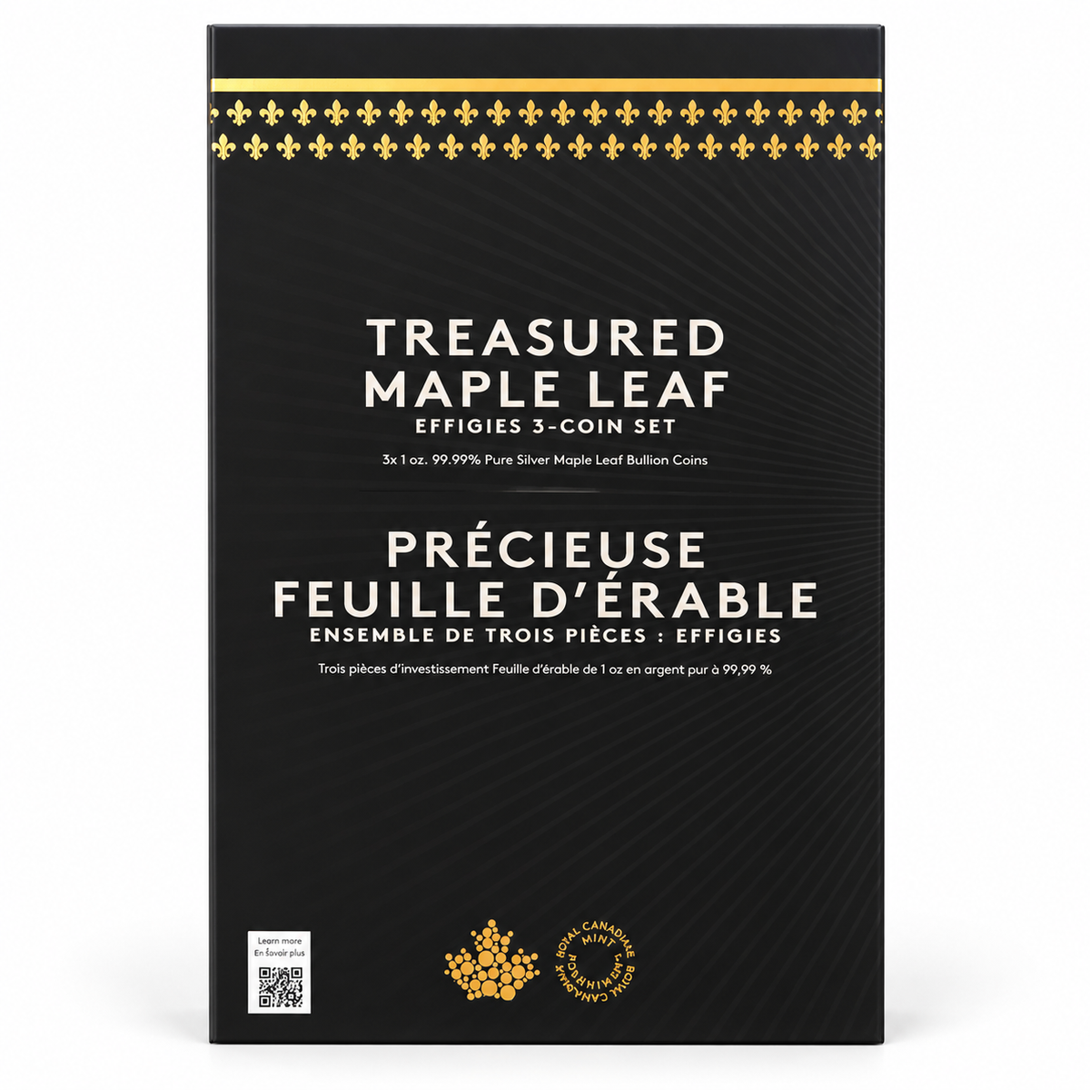 2022–2024 Treasured Maple Leaf Effigies 3-Coin Silver Set – 3 oz | Mintage 5,500