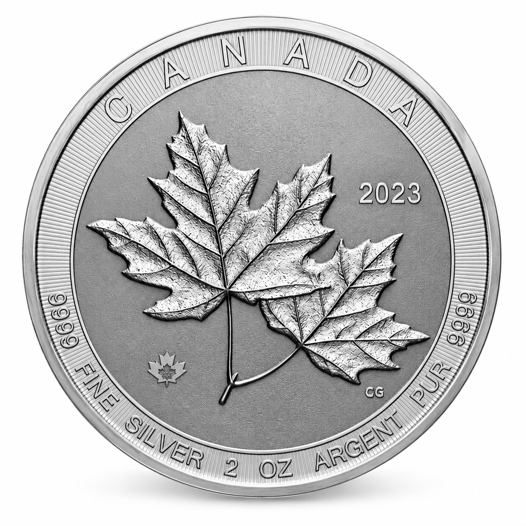 2023 Canadian Twin Maples 2 oz Silver Coin – .9999 Fine Silver | Royal Canadian Mint