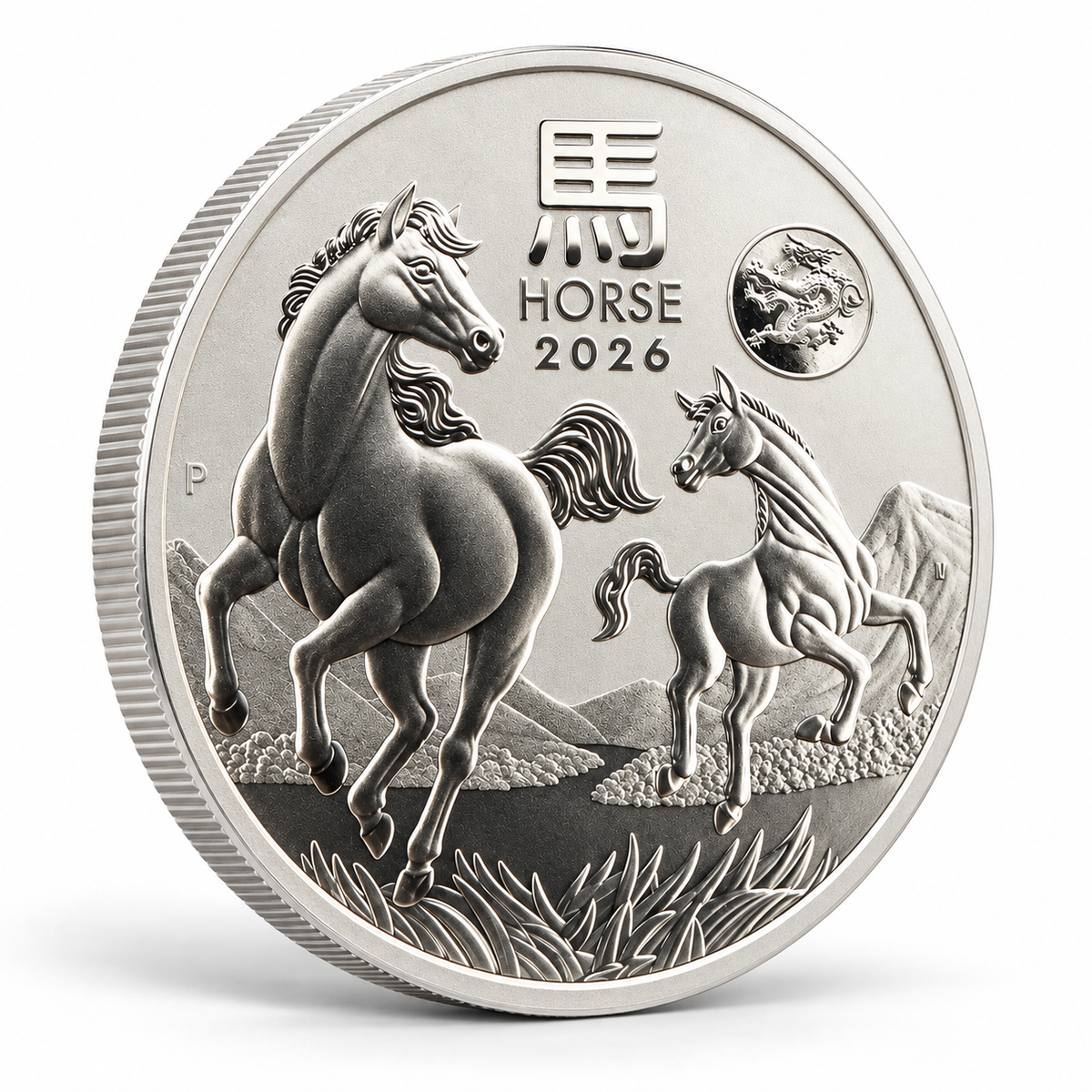 2026 Year of the Horse Dragon Privy 1 oz Silver Coin – Mintage 30,000 | Perth Mint