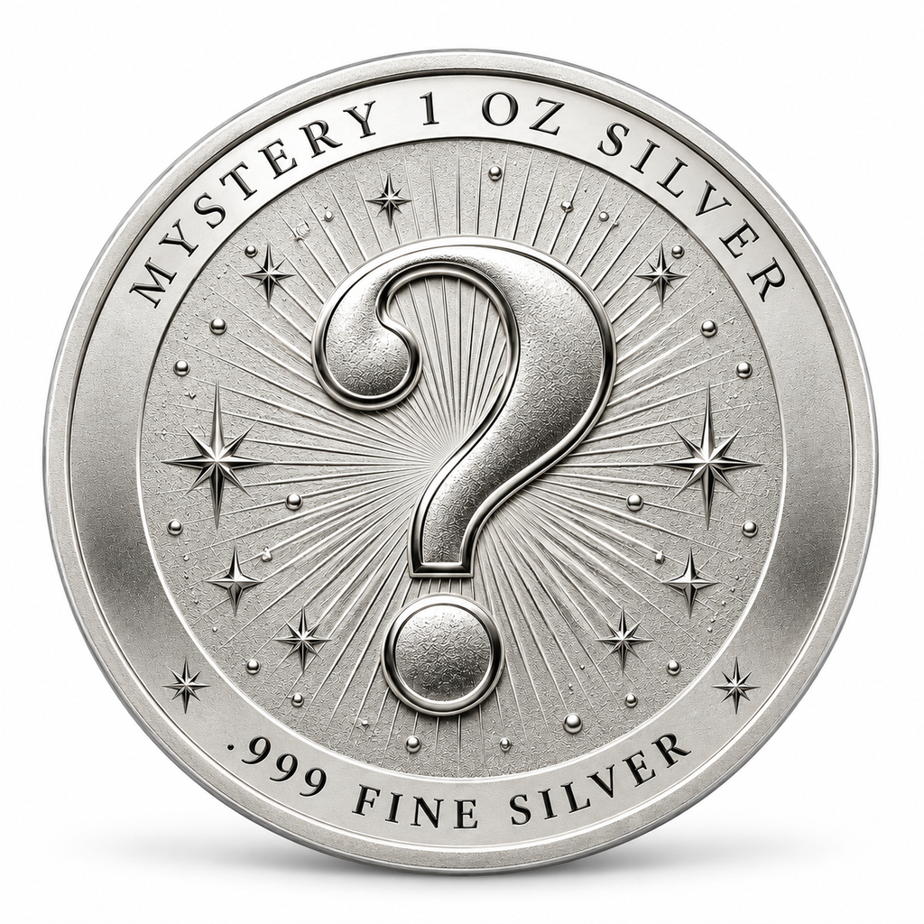 Mystery 1 oz Silver Coin or Round – .999 Fine Silver | Random Design
