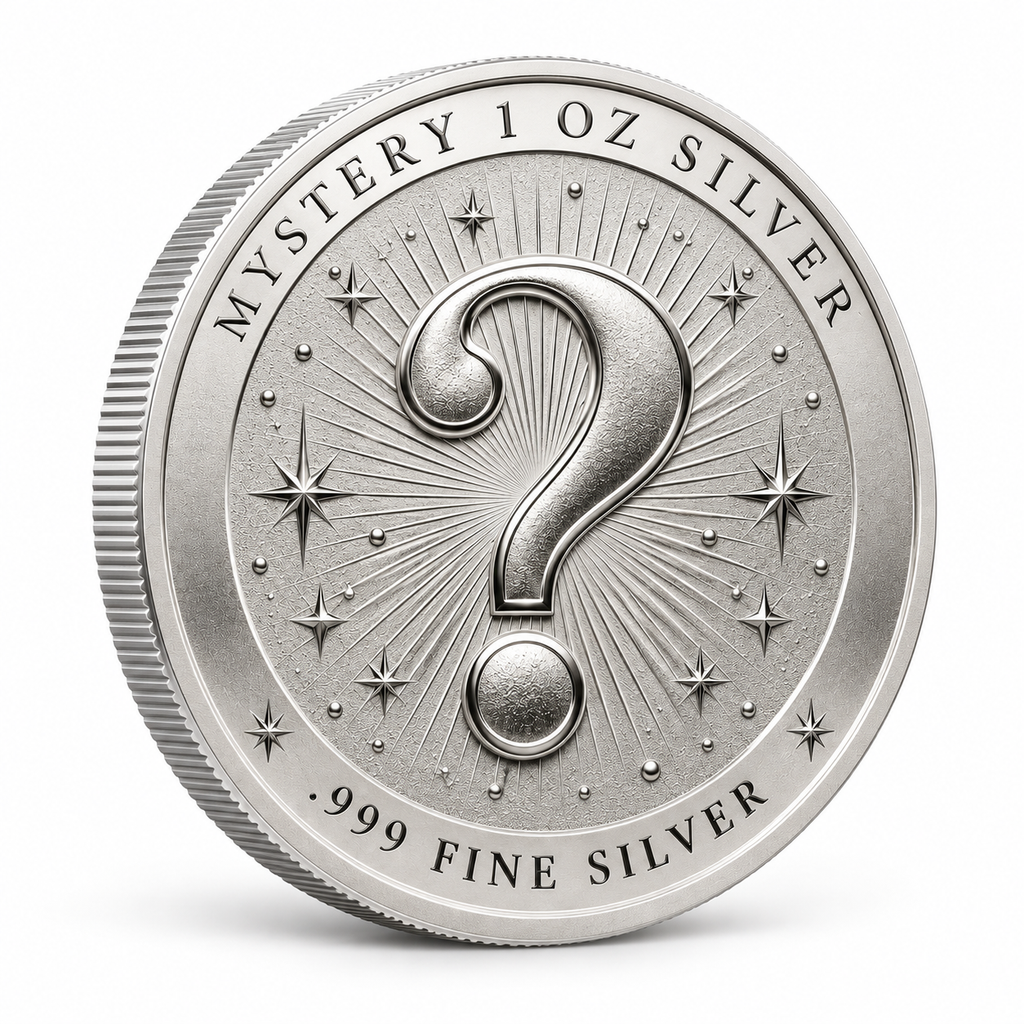 Mystery 1 oz Silver Coin or Round – .999 Fine Silver | Random Design