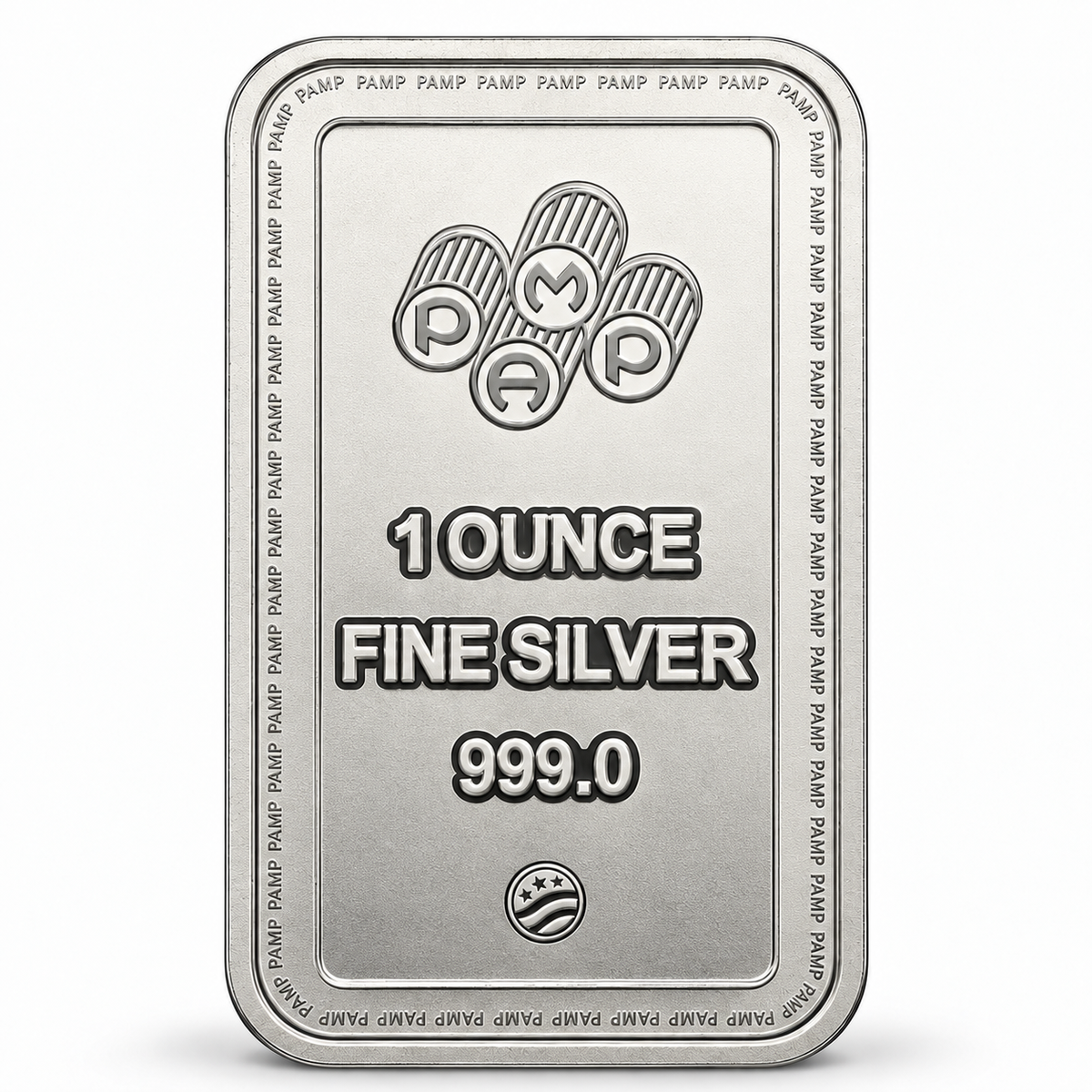 PAMP Lady of Justice 1 oz Silver Bar – .999 Fine Silver | Semi-Proof