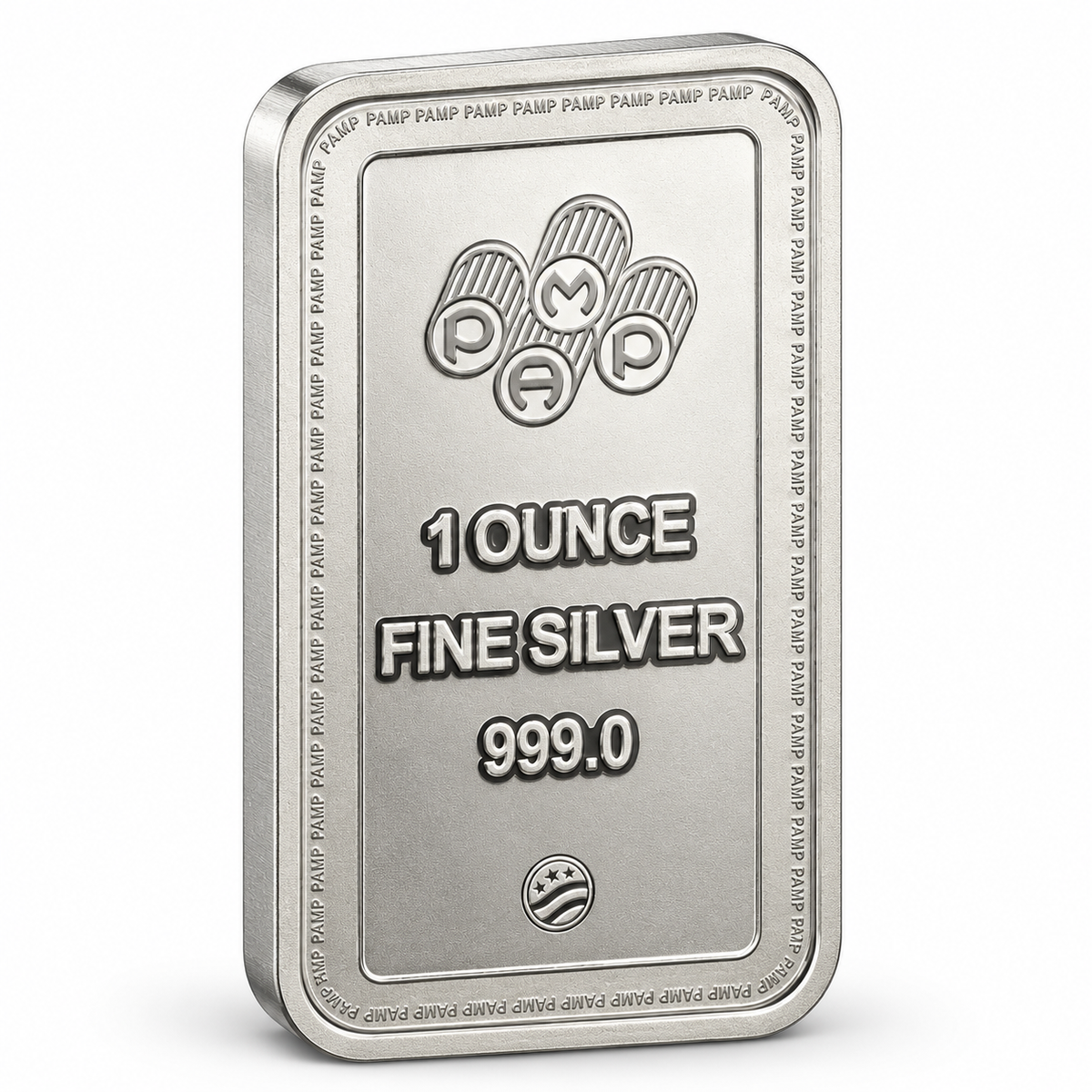 PAMP Lady of Justice 1 oz Silver Bar – .999 Fine Silver | Semi-Proof