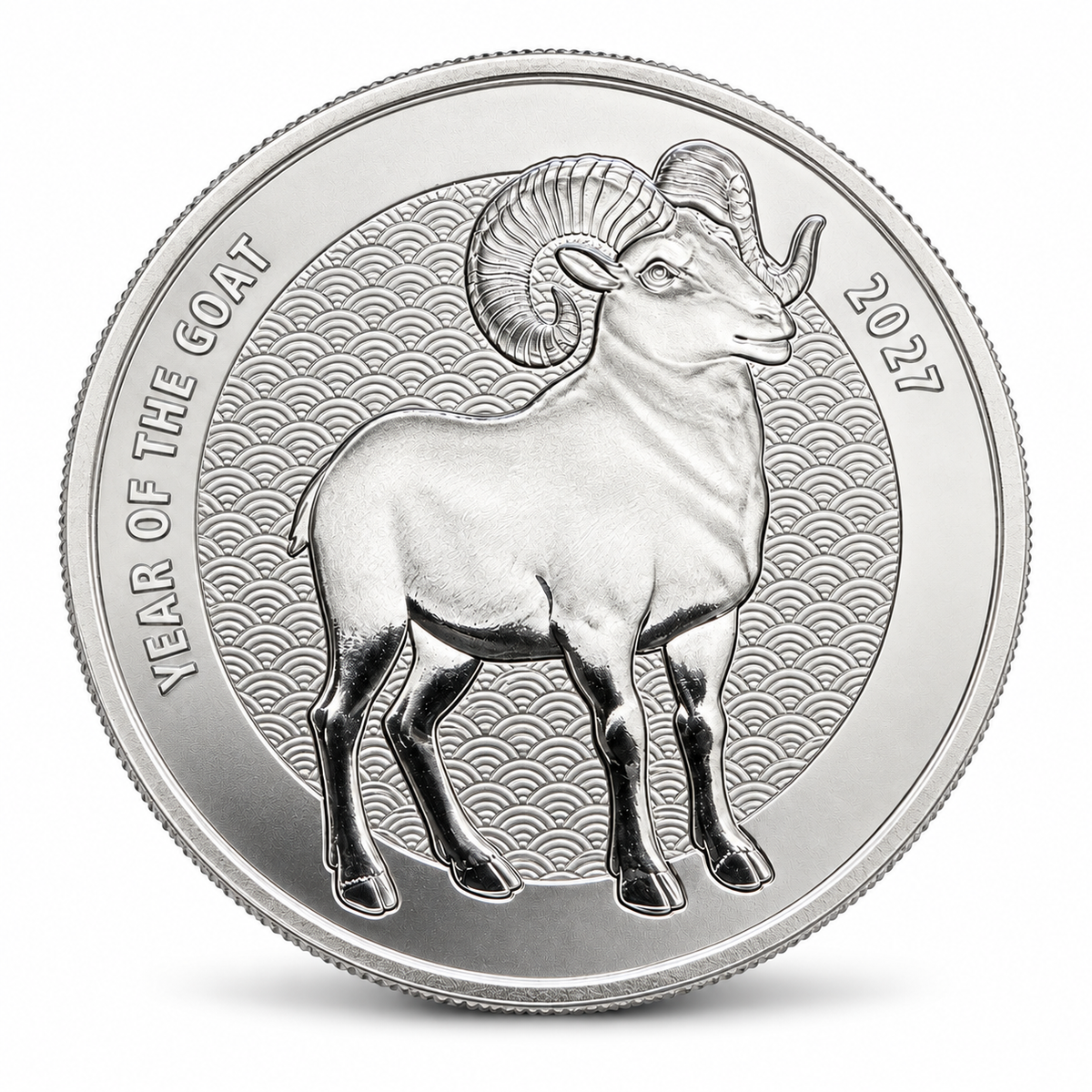 2027 APMEX Year of the Goat 1 oz Silver Round – .999 Fine Silver – Lunar Series 2