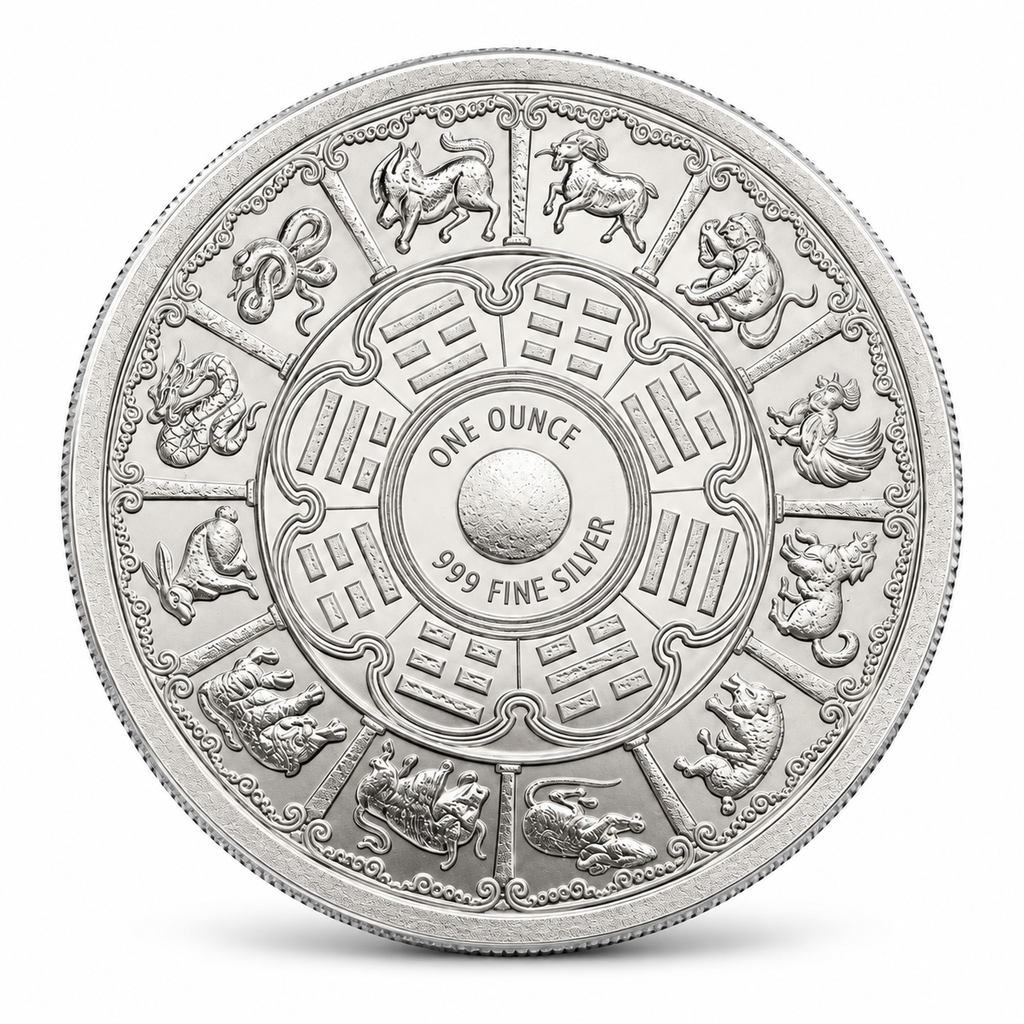 2027 APMEX Year of the Goat 1 oz Silver Round – .999 Fine Silver – Lunar Series 2