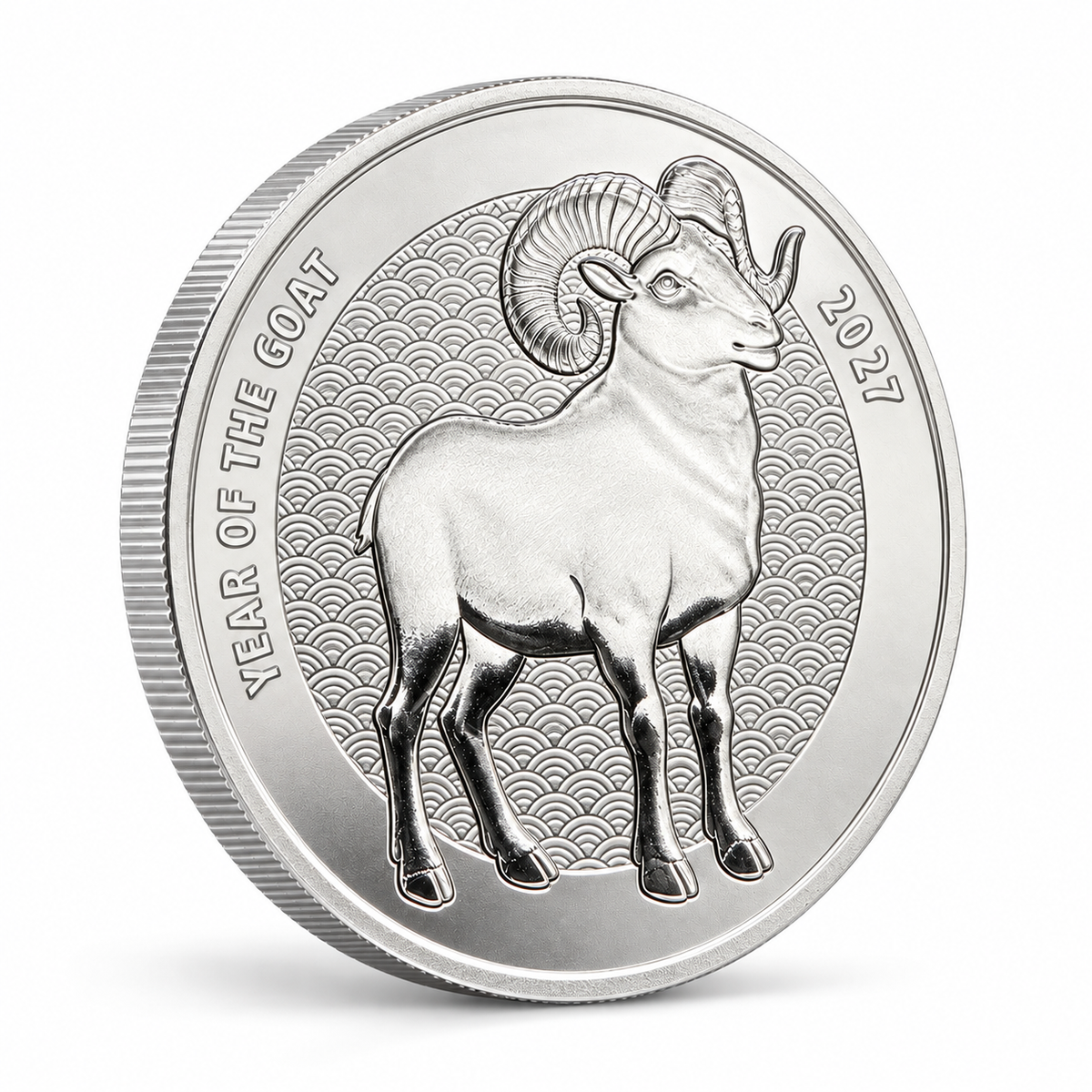 2027 APMEX Year of the Goat 1 oz Silver Round – .999 Fine Silver – Lunar Series 2
