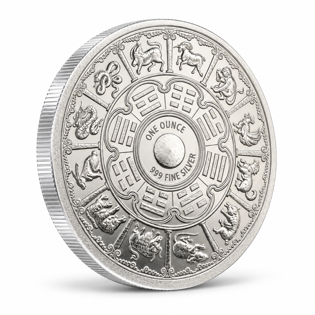 2027 APMEX Year of the Goat 1 oz Silver Round – .999 Fine Silver – Lunar Series 2