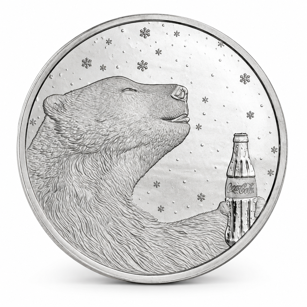 Coca-Cola Polar Bear 1oz Silver Round – .999 Fine Silver