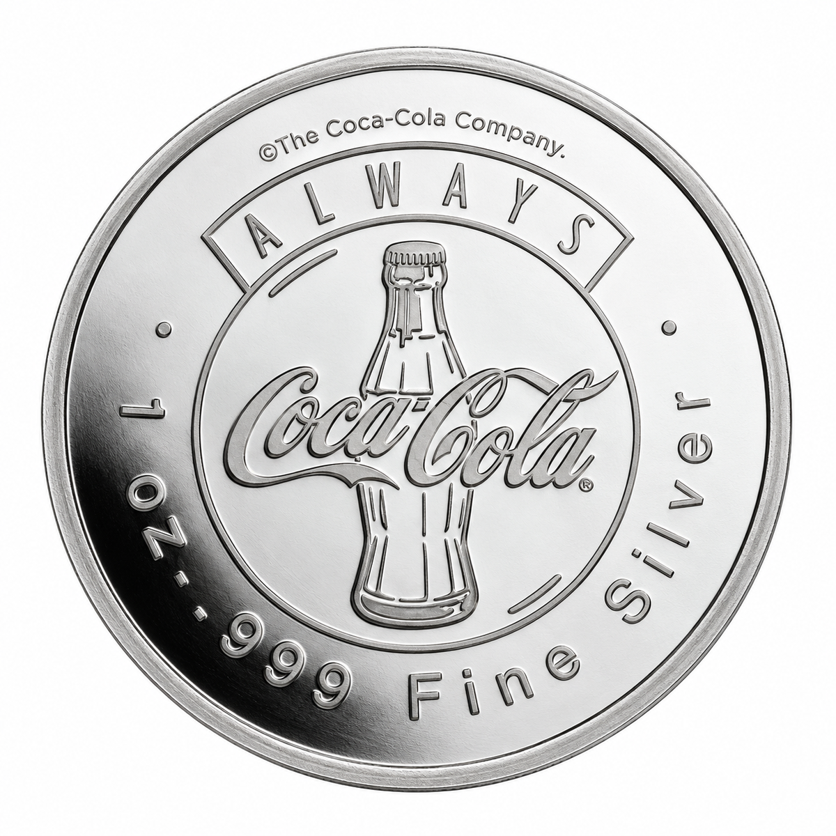 Coca-Cola Polar Bear 1oz Silver Round – .999 Fine Silver