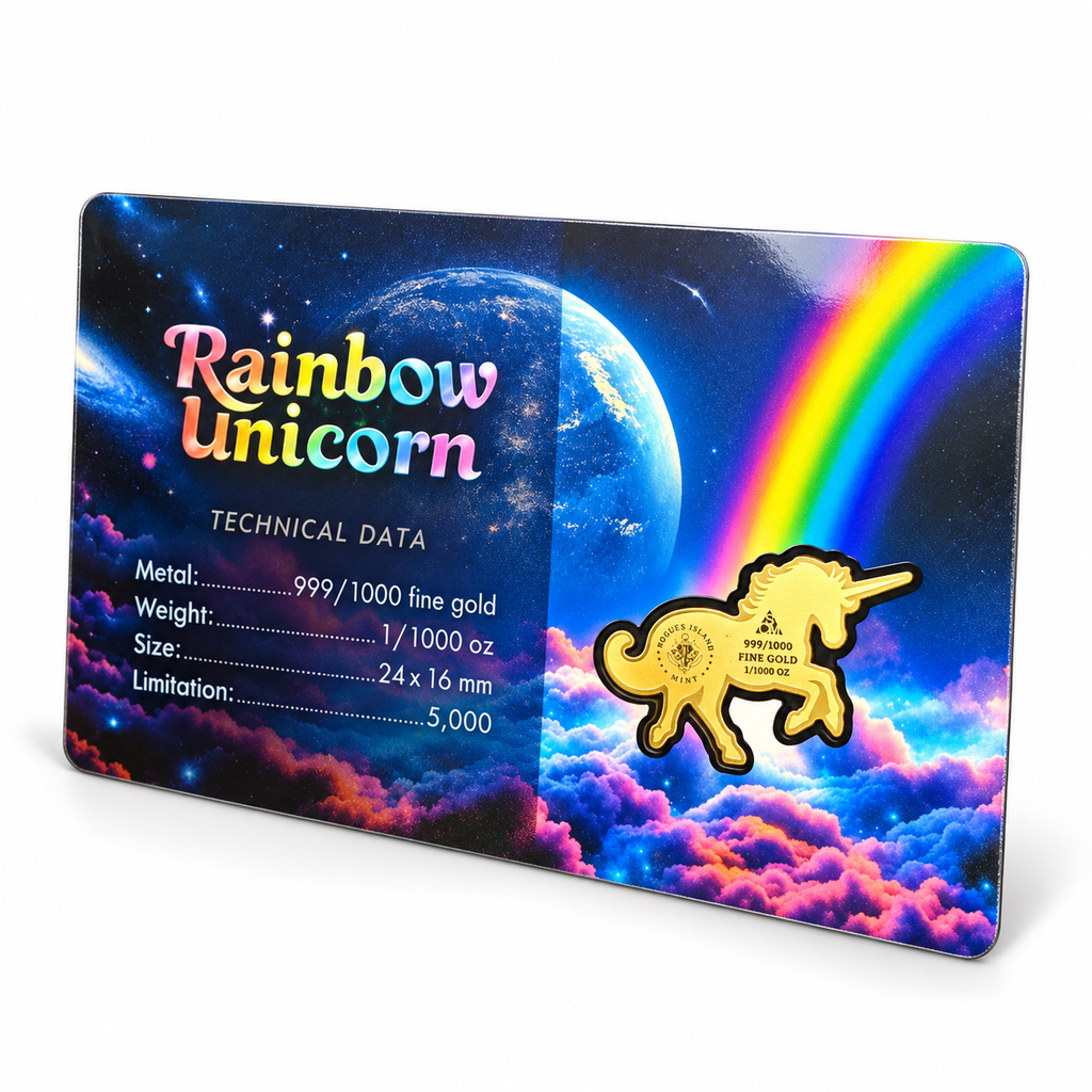 2025 Rainbow Unicorn 1/1000 oz Gold – .999 Fine Gold – Mintage 5,000