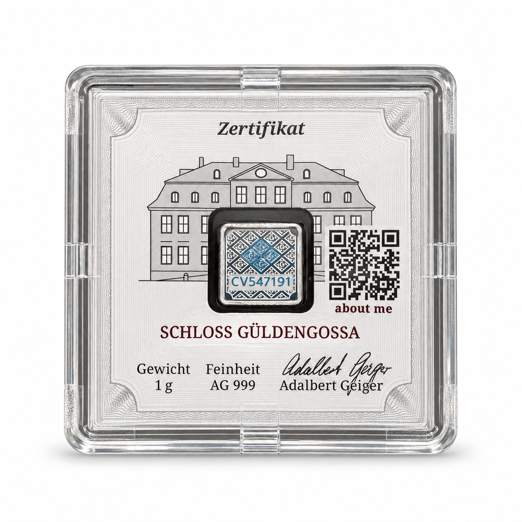 Geiger Original Premium 1g Silver Bar – .999 Fine Silver in Assay