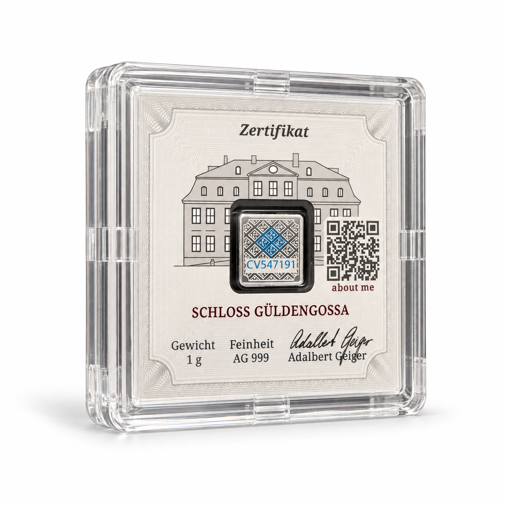 Geiger Original Premium 1g Silver Bar – .999 Fine Silver in Assay