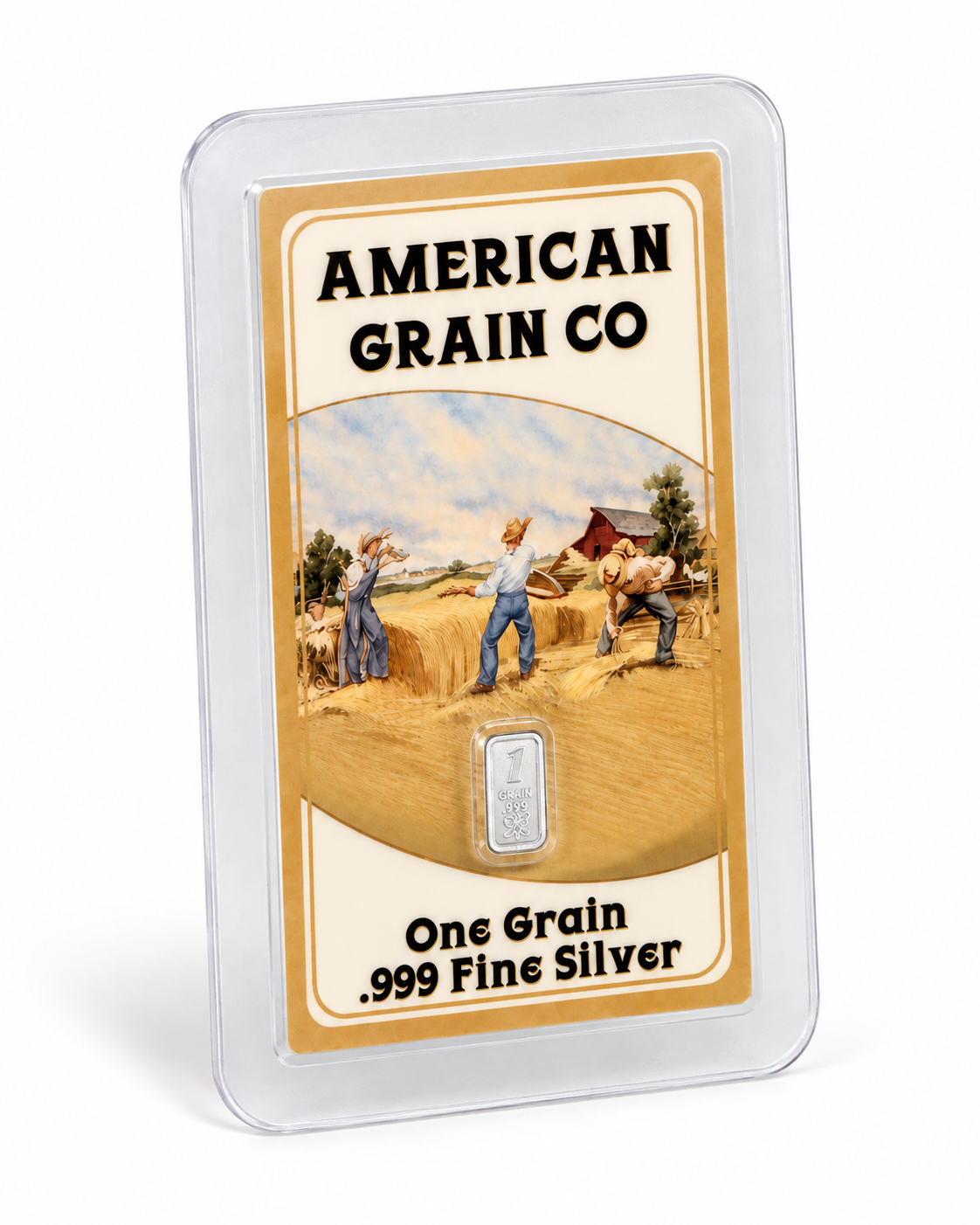 American Grain Co. 1 Grain .999 Fine Silver Bar – Sealed Display Card