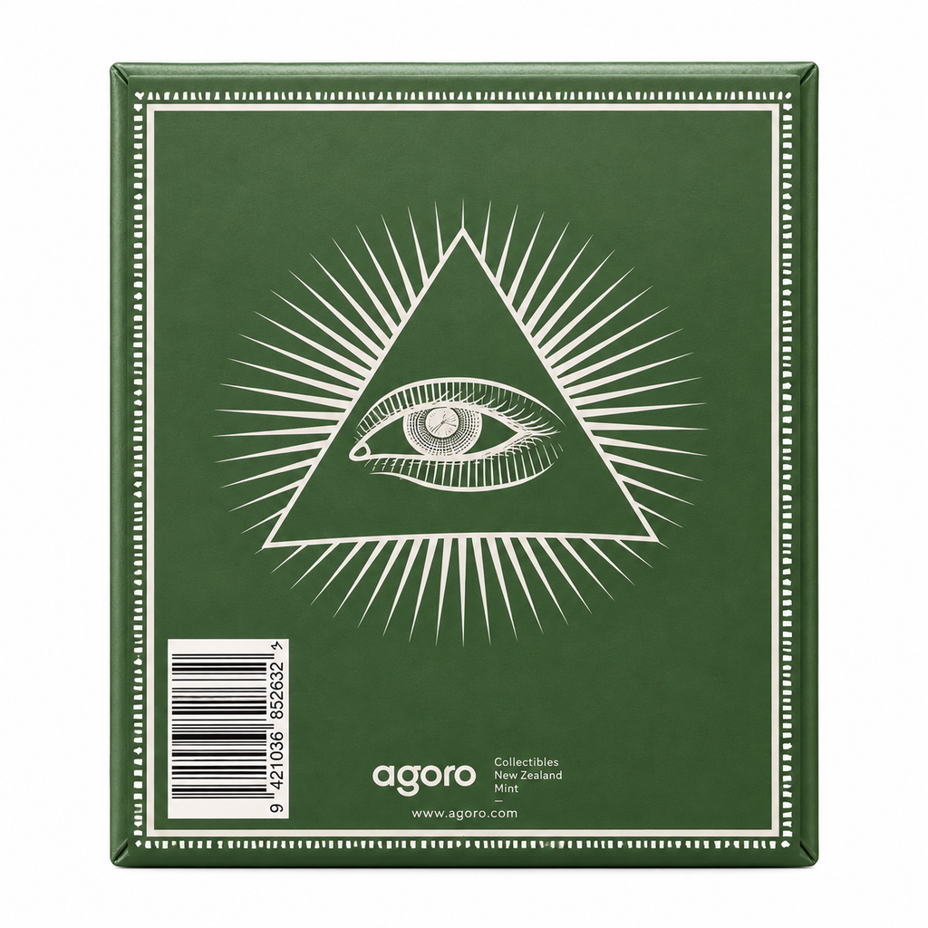 Agoro Ace of Pentacles tarot collectible presentation box reverse