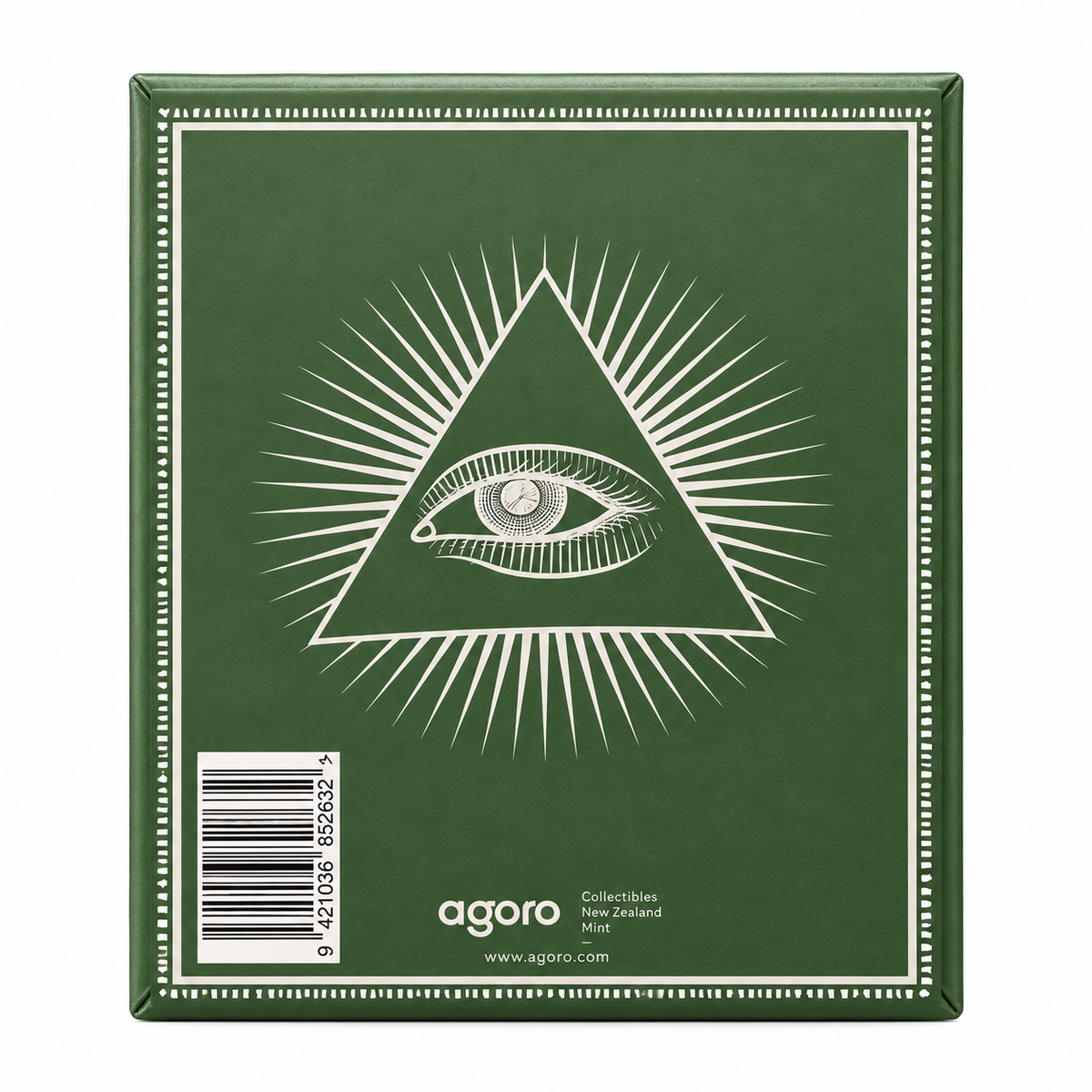 Agoro Ace of Pentacles tarot collectible presentation box reverse