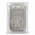 APMEX 1 oz .999 fine silver bar front