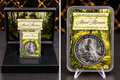 Actual 2022 Royal Mint Maid Marian 1oz .999 silver bullion £2 coin, forest-themed holder and black boxed display; composite product photograph