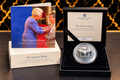 Actual Royal Mint 2022 Queen's Reign Honours and Investitures £5 Piedfort 56.56g sterling silver proof in presentation with numbered COA 0697