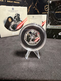 Actual 2023 Darth Vader and Emperor Palpatine 50p silver proof colour coin detail