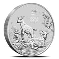 2027 Perth Mint Lunar Series III Year of the Goat 2oz .9999 silver bullion coin reverse