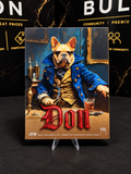 Official Don Poker Player Dog Human Dogs limited edition one-ounce silver bar presentation cover – actual item