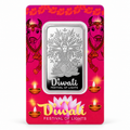 PAMP Diwali Sacred Cow 1 oz .999 silver bar Festival of Lights original packaging front