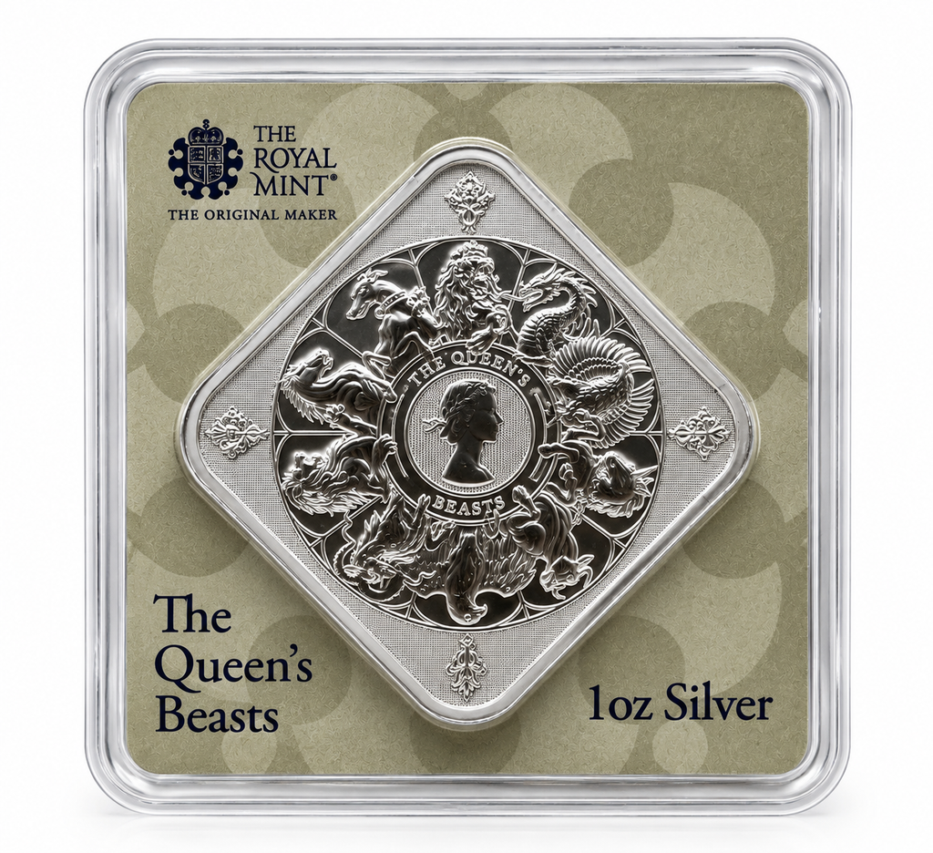 The Royal Mint Queen's Beasts Completer 1 oz silver bar product view