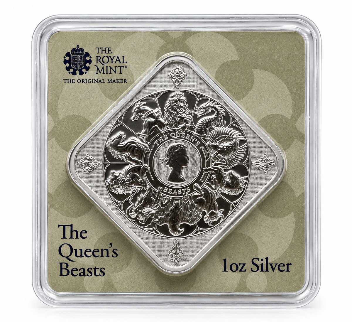 The Royal Mint Queen's Beasts Completer 1 oz silver bar product view
